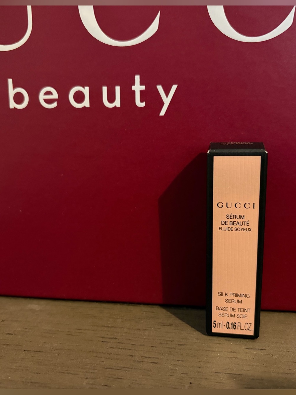 Gucci Silk Priming Serum - Peach and Black Packaging